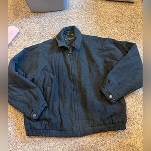 Perry Ellis Men's Dark Gray Zip-Front Lightweight Jacket